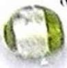 Glaskraal rond 9mm geelgroen silverfoil 10st