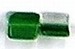 Glaskraal 5-6mm geslepen blokje transp/groen ca25