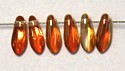 Glasdruppel 3 x 8 Crystal Apricot 100st.