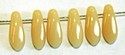 Glasdruppel 3 x 8mm beige isabela 100st.