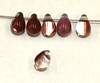 Glasdruppels 4x6mm transp/rood/rose 50st.