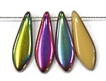 Glasdruppel 5x16mm beige isabella/vitex 25st.