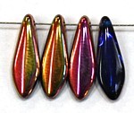 Glasdruppel 5x16mm capri blue/vitex 25st.