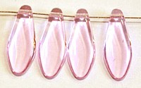 Glasdruppel 7x17mm transp lichtrose 20st.
