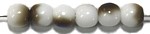 Glaskraal 4mm rond sneeuwwit/azuur 100st.