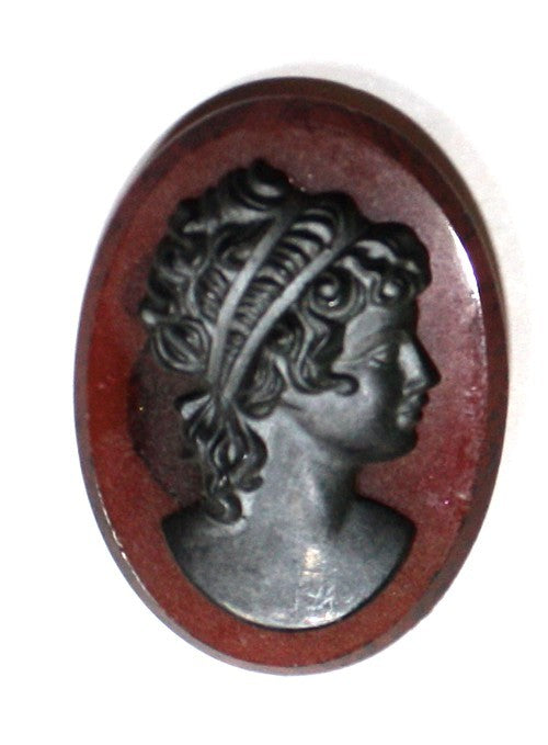Camee 30x22mm bruin/antraciet