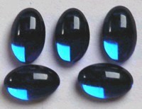 Cabochon 12,5mm pruisisch blauw 5st