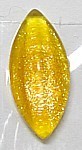 glascabochon15x7mm geel goudstreep 5 stuks