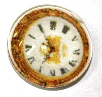 Glascabochon klokje 18mm