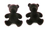 knoop teddybeer bordeaux fluweel per stuk