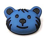 knoop beer zwart/blauw per stuk