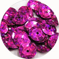 Pailleten cup 10mm fuchsia disco 10 gram