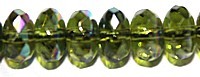 Facetkr disc 10x13,5mm smaragdgroen 6st.