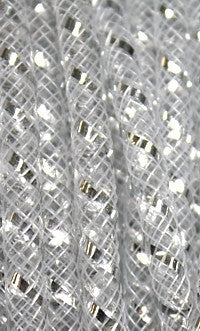 Nylon tube 4mm transparant/zilver p.m.