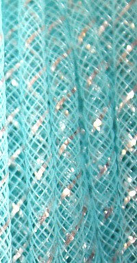 Nylon tube 4mm aqua/zilver p.m.