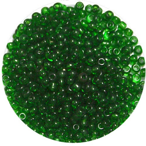 Rocailles 9/0 transp groen 25 gram