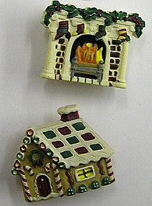 Knoop hans en grietje huis&schoorsteen25mm per set