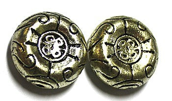 metallookkraal 23x10mm goudkl. 2 stuks