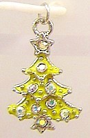 Swarovski bedel kerstboom geel