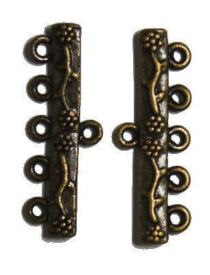 5-rij verdeler 32mm oudgoudkl. 2st