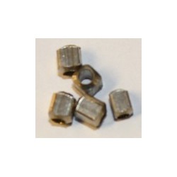 Metalen kraal 3,5x4mm blokje ca 50st.