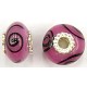 Pandorastyle 18mm lila/zwart verzilverde kap