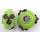 Pandorastyle 20mm groen/zwart verzilverde kap