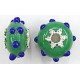 Pandorastyle 20mm groen/blauw verzilverde kap