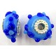 Pandorastyle 20mm blauw/l.blauw VERGULDE kap