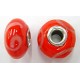 Pandorastyle kraal 18mm rood/wit