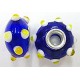 Pandorastyle kraal 20mm blauw/wit+geel