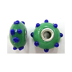 Pandorastyle kraal 20mm groen/blauw