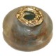 Pandorastyle 20mm tr l.blauw/goud verzilverde kap