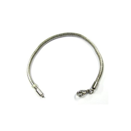 Pandorastyle armband gerhodineerd 15cm