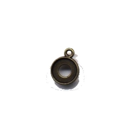 Hangkastje 2X10mm rond oud goud