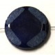 Agaat 26mm rond met slijpvlakken tr. blauw p.st