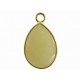 Hanger 27mm ovaal jade geel goudkl rand p.st.