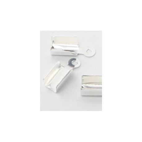 Elektronisch textuur spanning Leerveterklem voor 5-6mm draad zilverkl. 10st - Kralenpost