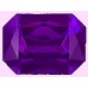 Achthoek amethyst 25x18mm kunststof p/st