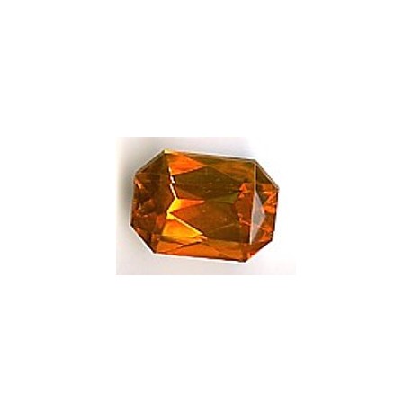 Achthoek oranje 25x18mm kunststof p/st