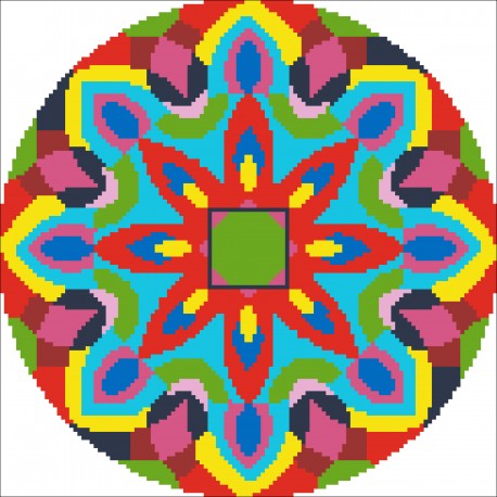 Borduurpakket kralen Mandala 27,5x27,5cm