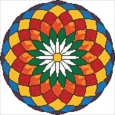 Borduurpakket kralen Mandala 33x33cm