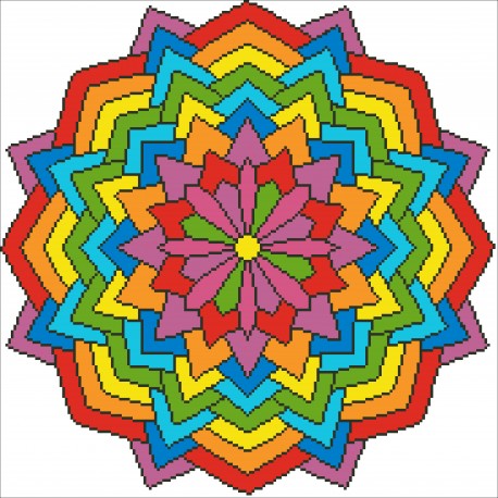 Borduurpakket kralen Mandala 40x40cm