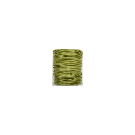 Leerveter 1mm grasgroen metallic per 10m