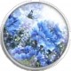 Cabochon 25mm rond bloemen en vlinders