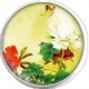 Cabochon 25mm rond bloemen en vlinders