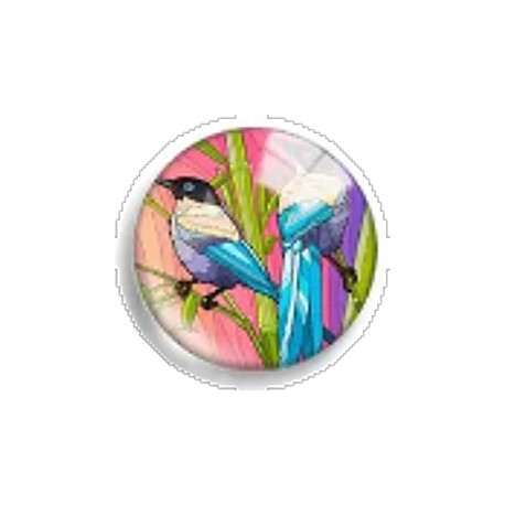 Cabochon 25mm rond vogels