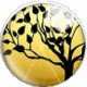 Cabochon 25mm rond bomen