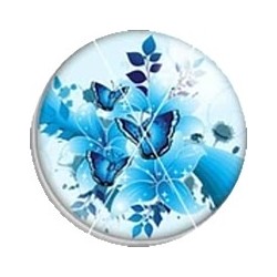 Cabochon 20mm rond vlinders