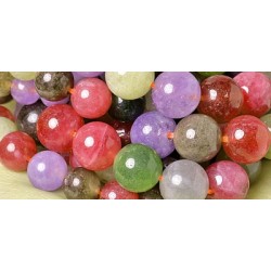 Edelsteen 8mm agaat mix colors ca 38cm.